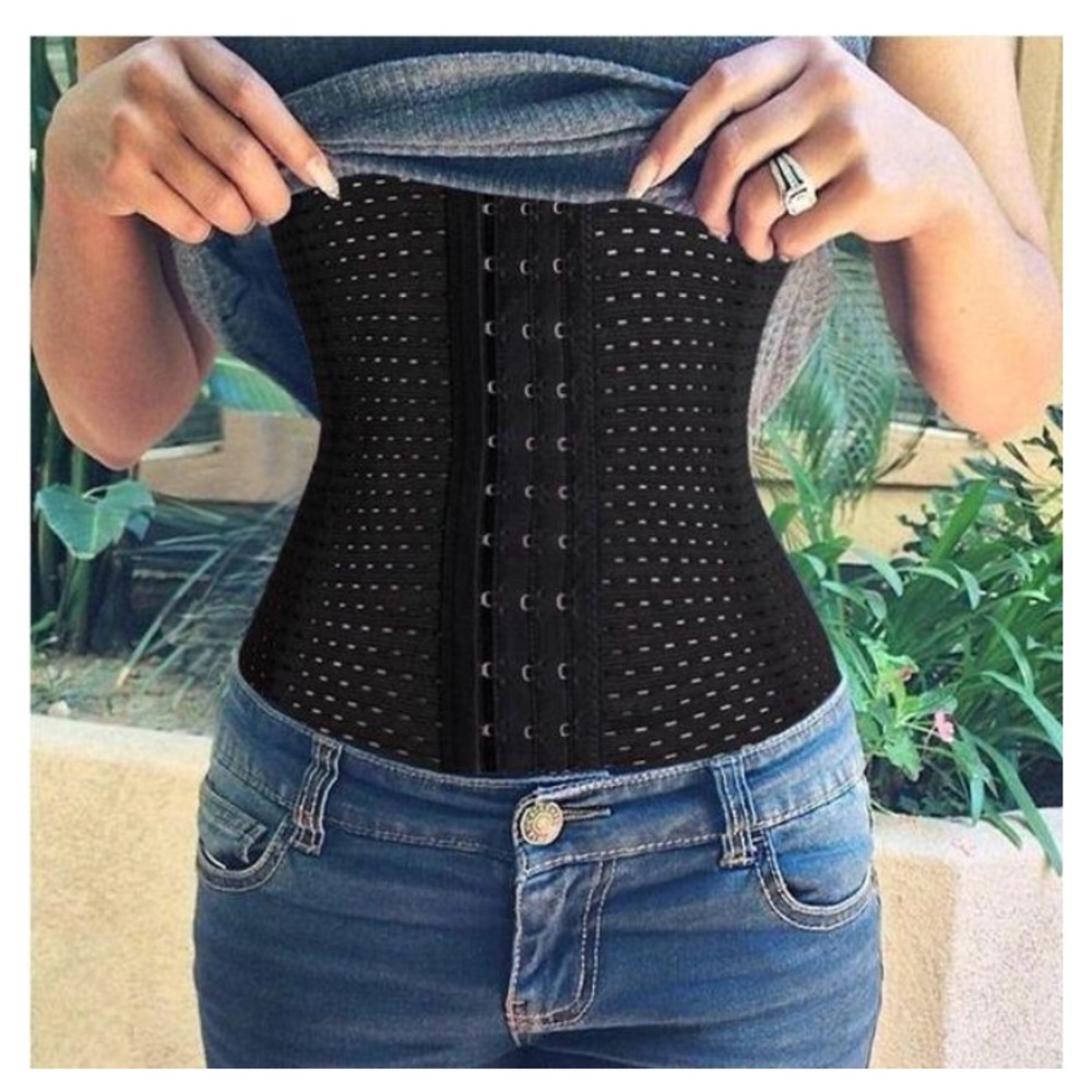 Mid waist body shaper-black